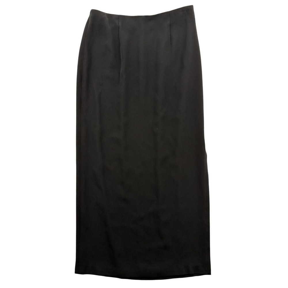 Harari Skirt Womens Small Black Maxi Long Elastic Waist Side Slit Column Pencil‎